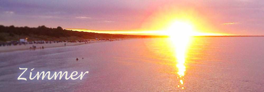 Seite Zimmer Hotelzimmer Bild mit Sonnenuntergang in Zinnowitz